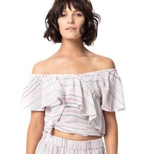 NWT ASTARS Pale Pink Eden On & Off The Shoulder Top